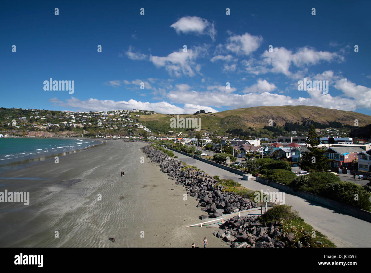 Strand Sumner Beach bei Christchurch, Canterbury, Südinsel, Neuseeland Stock Photo