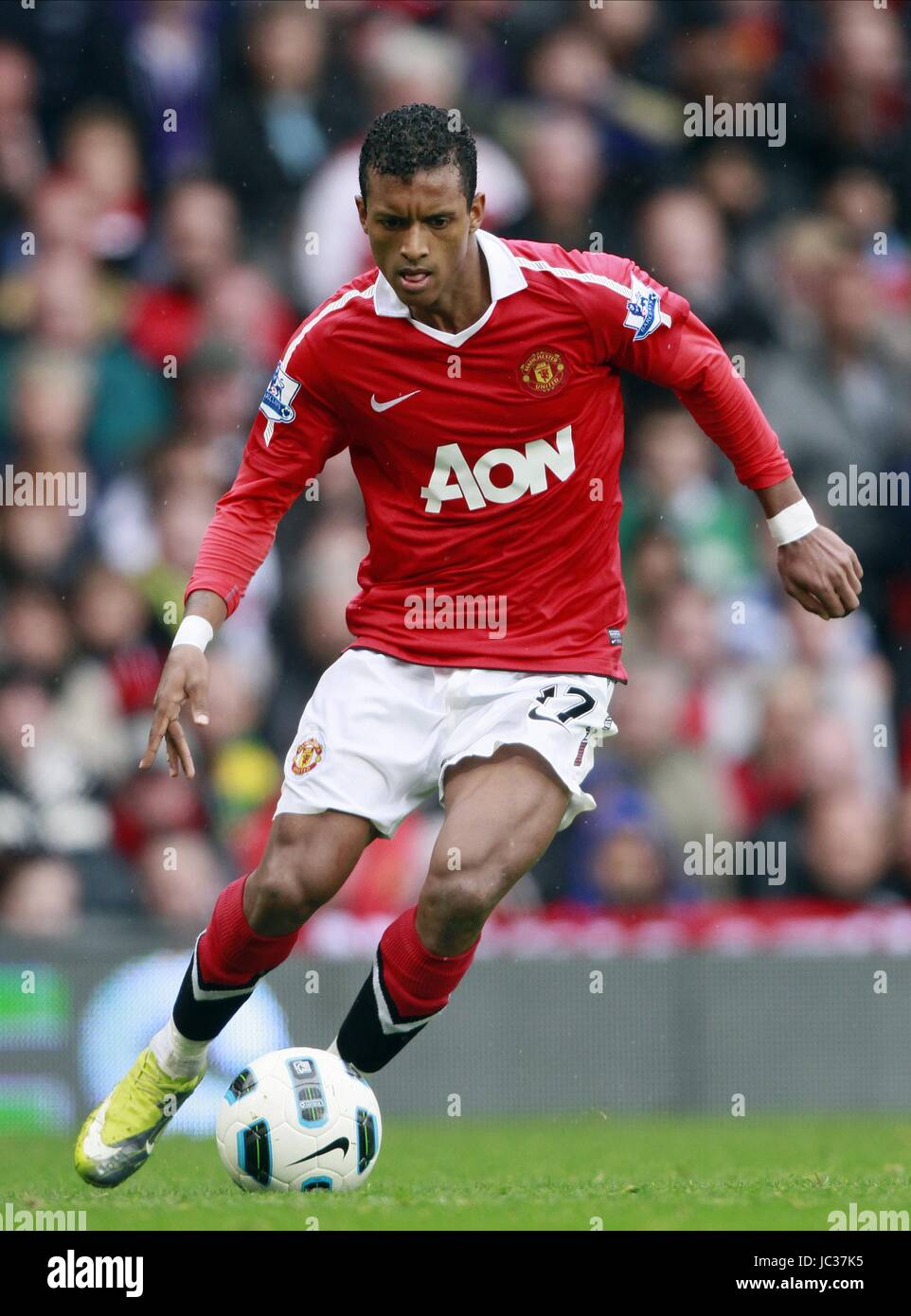 NANI MANCHESTER UNITED FC OLD TRAFFORD MANCHESTER ENGLAND 19 September 2010 Stock Photo