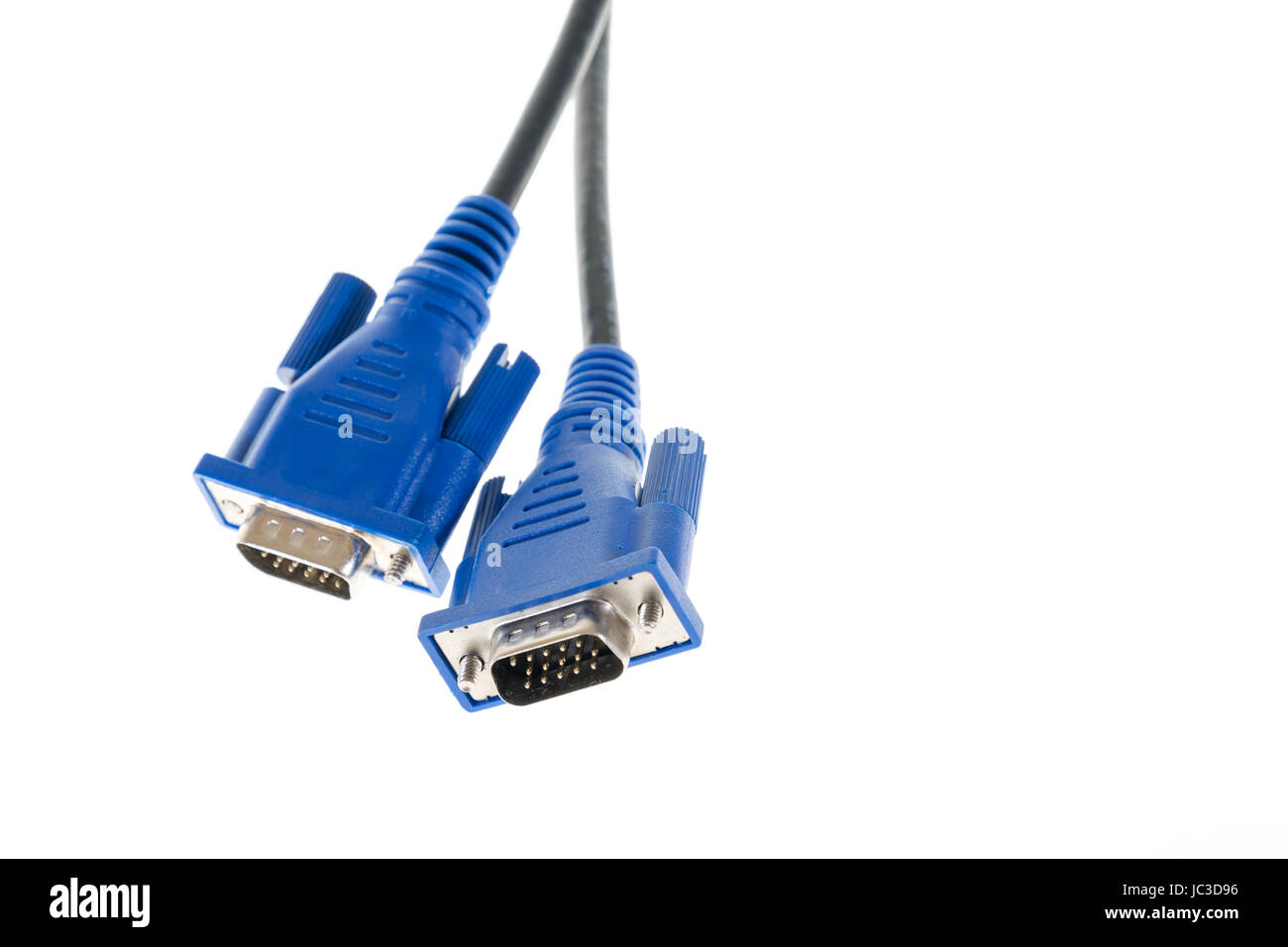 vga cables over white isolated background with no logo trademark Stock