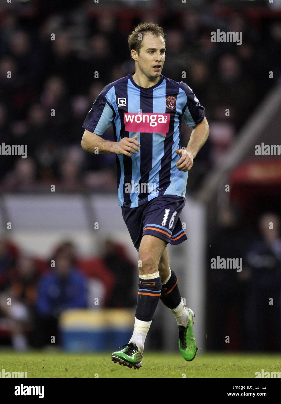 LUKE VARNEY BLACKPOOL FC BLACKPOOL FC STADIUM OF LIGHT SUNDERLAND ENGLAND 28 December 2010 Stock Photo