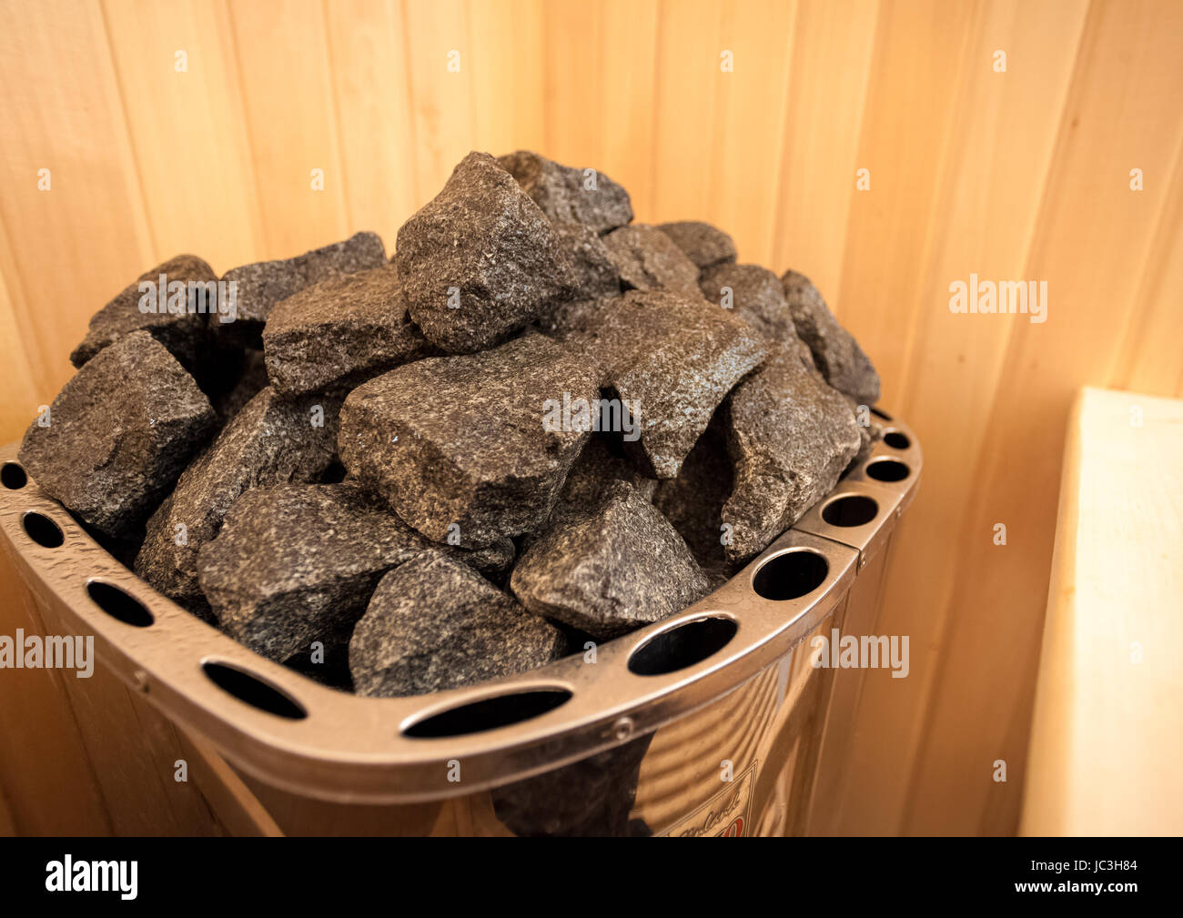 Closeup photo of sauna granite rocks Stock Photo Alamy