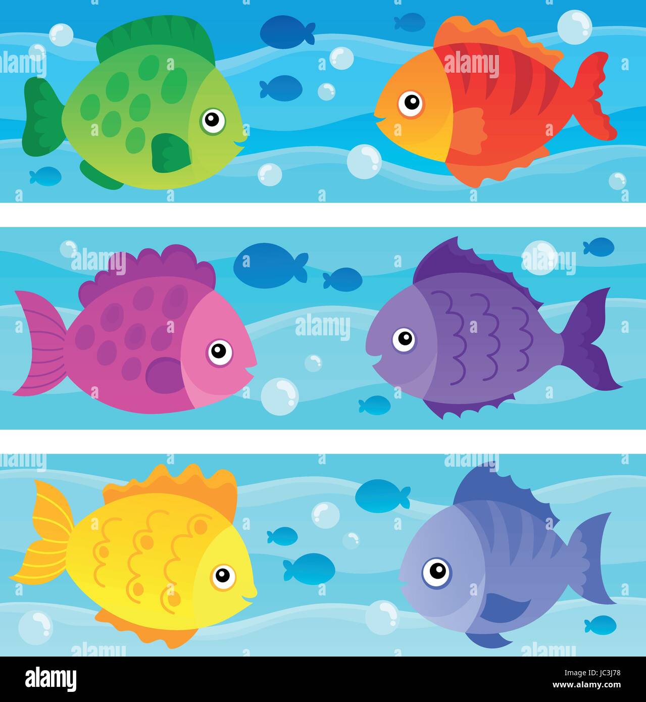 Stylized fishes topic image 1 - eps10 vector illustration Stock Vector ...