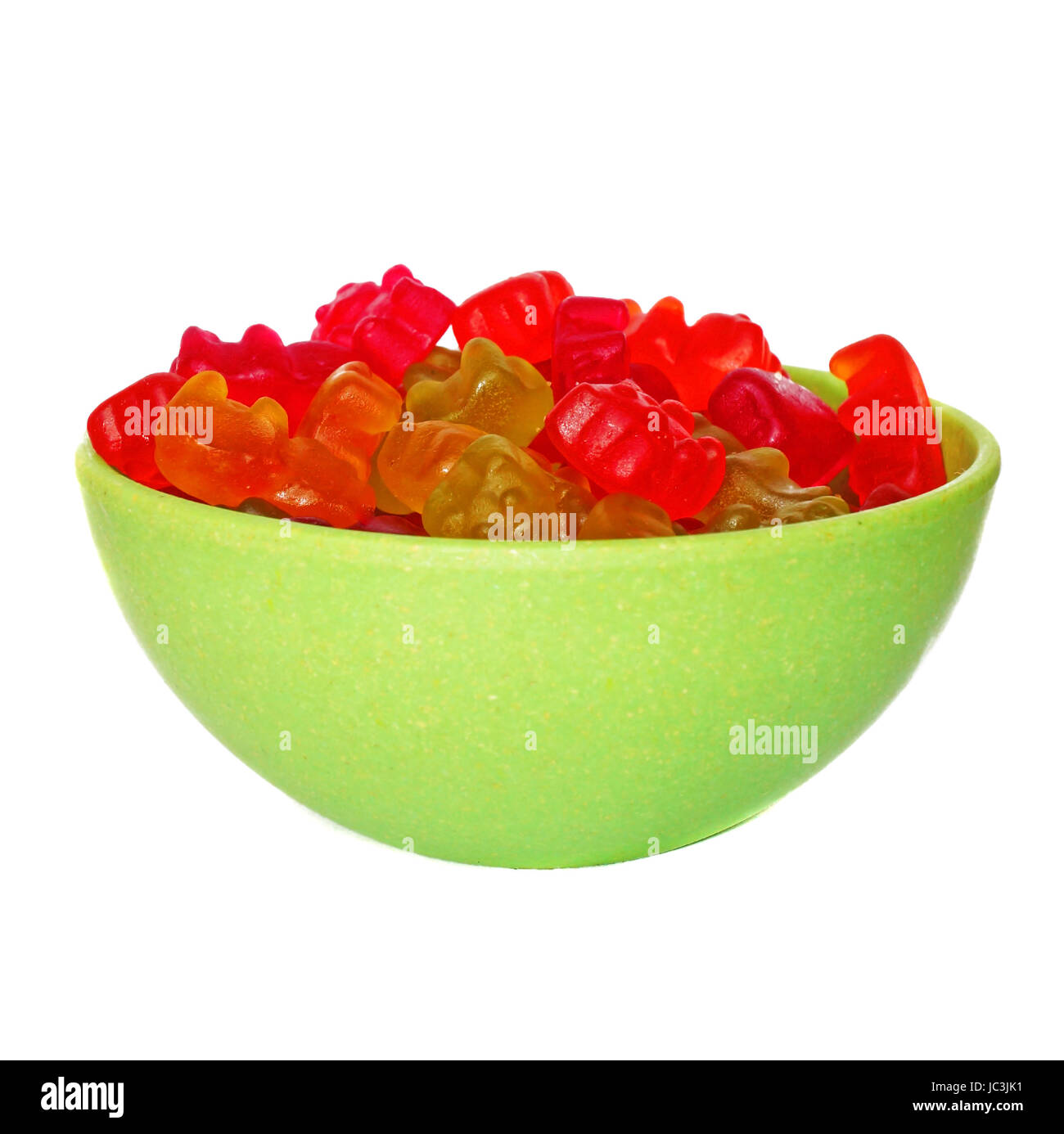 Multicolored Chewing marmalade as bears isolated Stock Photo