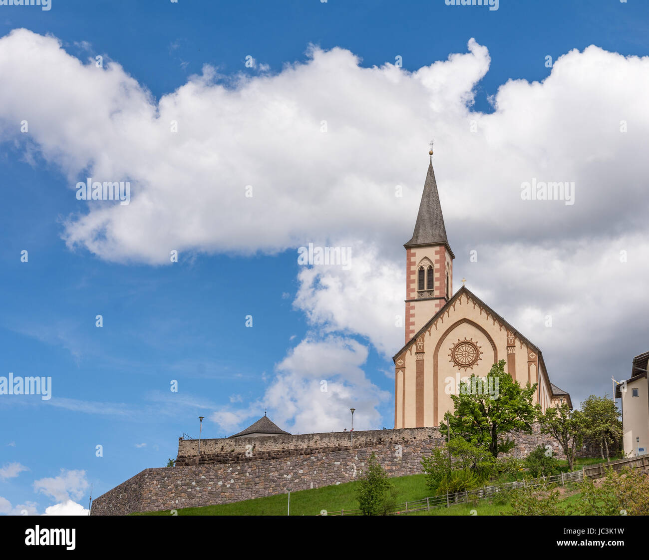 Chiesa in Alto Adige, Aldino, Bolzano. Stock Photo