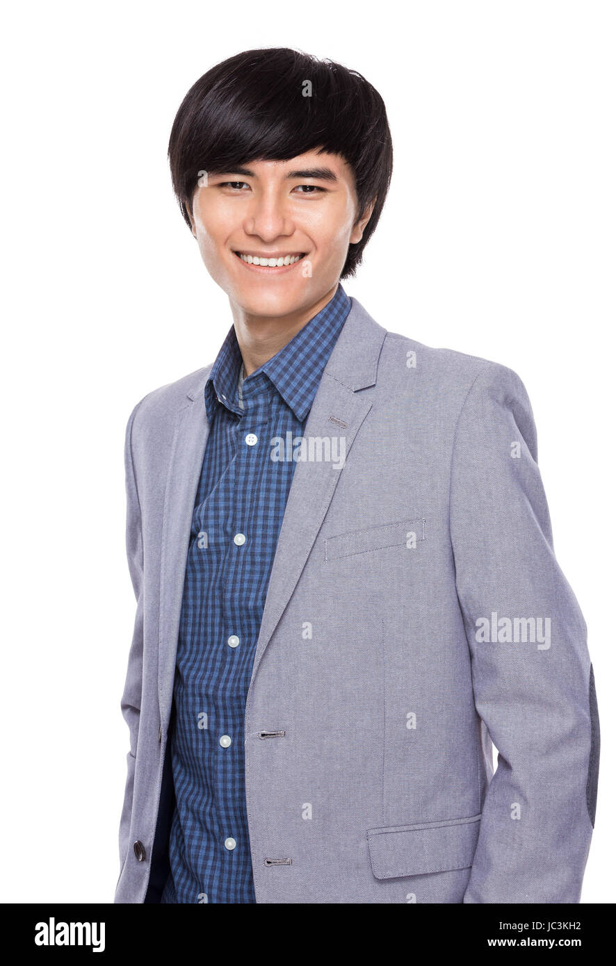 Asian young businessman smile Stock Photo - Alamy