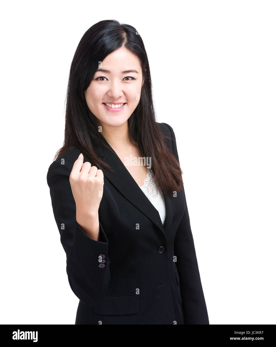 Cheer up business woman Stock Photo Alamy