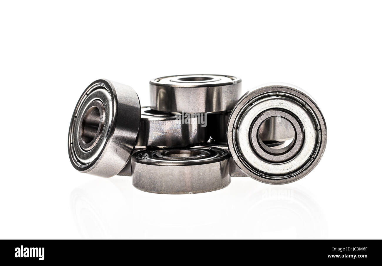 New replacement Roller Skate Bearings isolated on white background