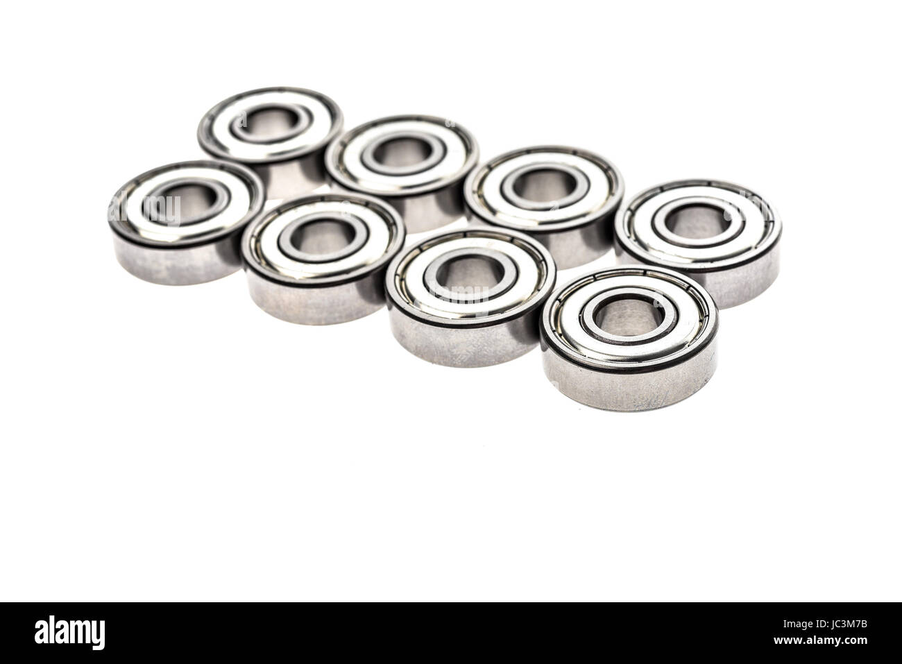 New replacement Roller Skate Bearings isolated on white background