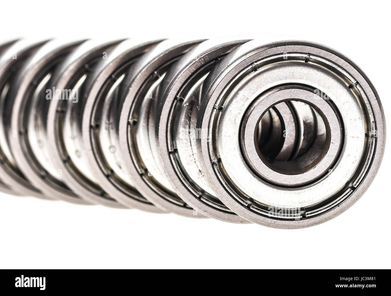 New replacement Roller Skate Bearings isolated on white background