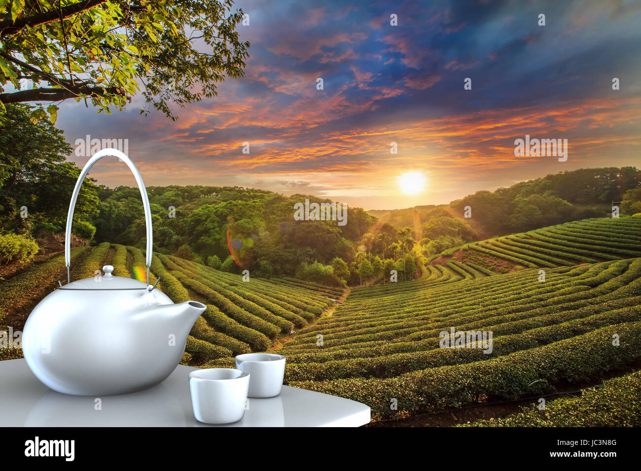 Teapot with nice background for adv or others purpose use Stock Photo