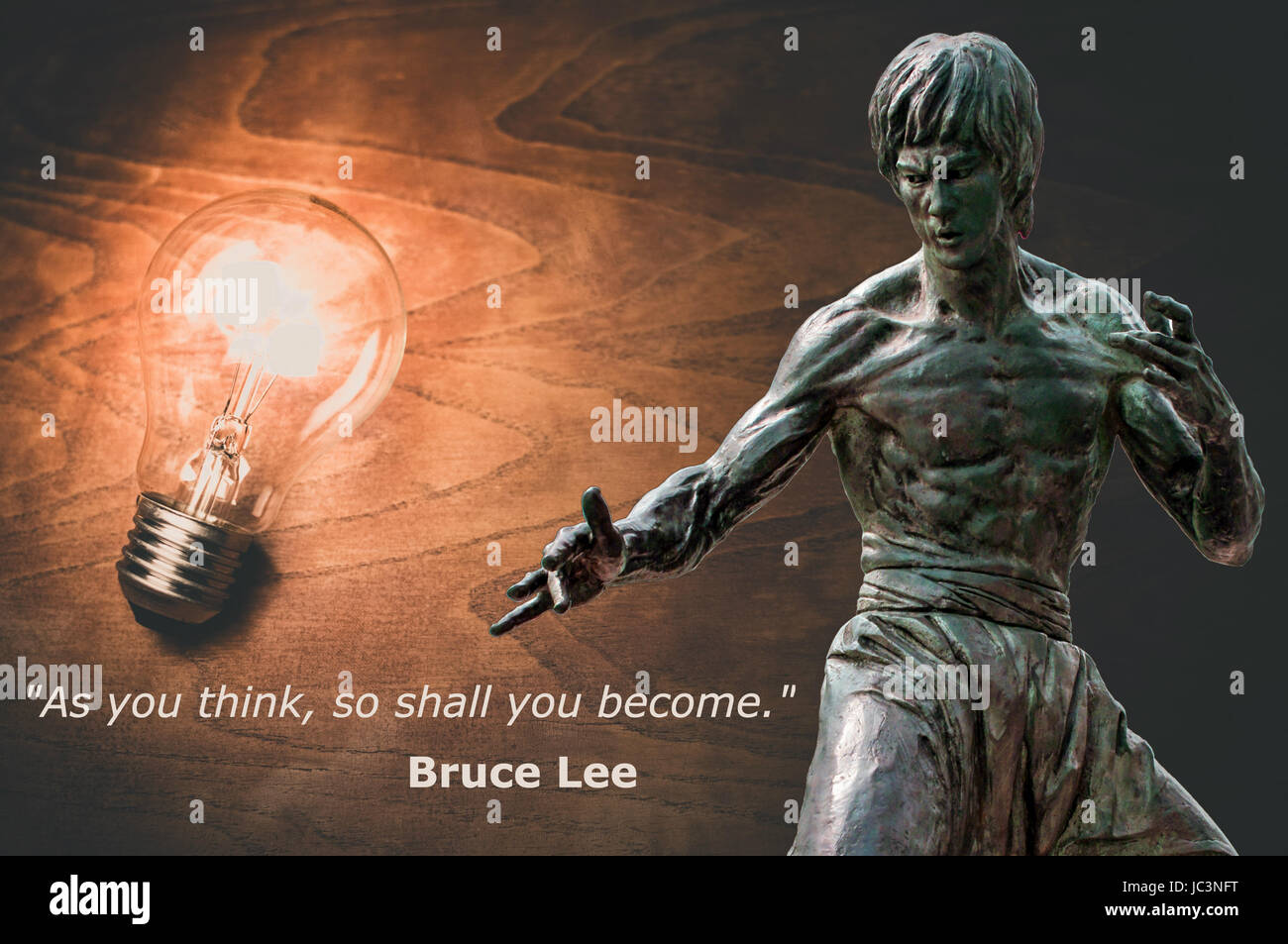Famous Bruce Lee Quote Stock Photo - Alamy