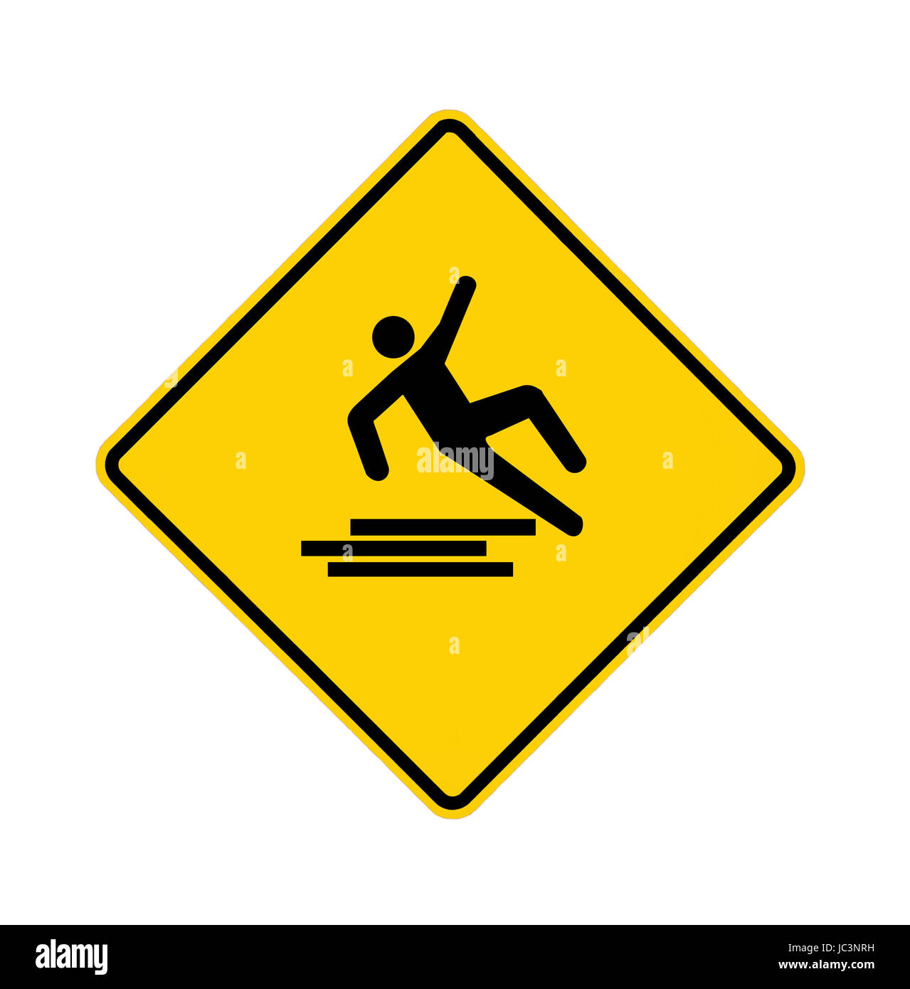 Person slipping sign Cut Out Stock Images & Pictures - Alamy