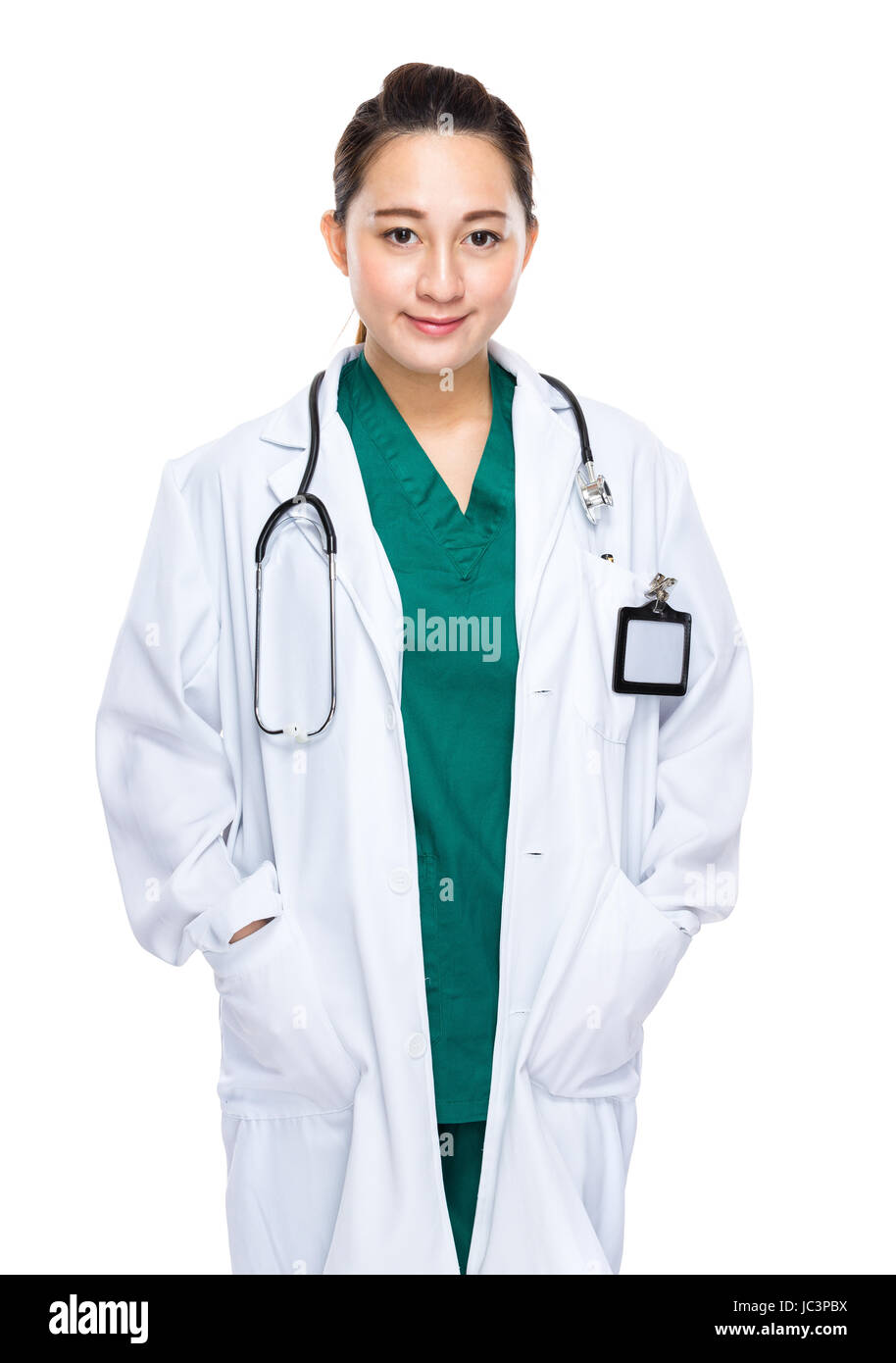 Mixed race female doctor Stock Photo - Alamy