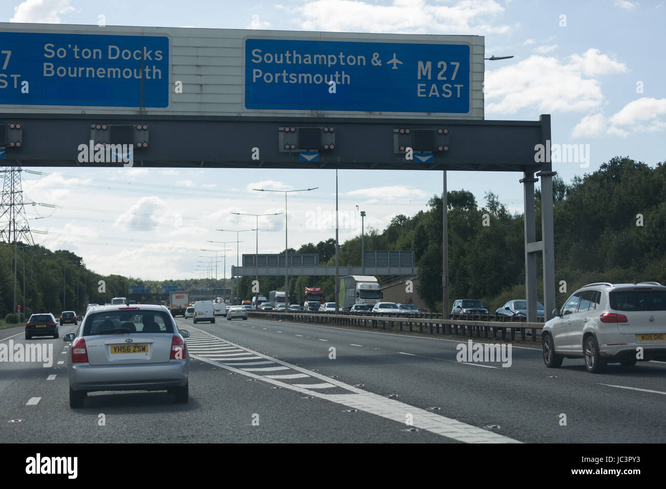 M27 Motorway UK Stock Photo