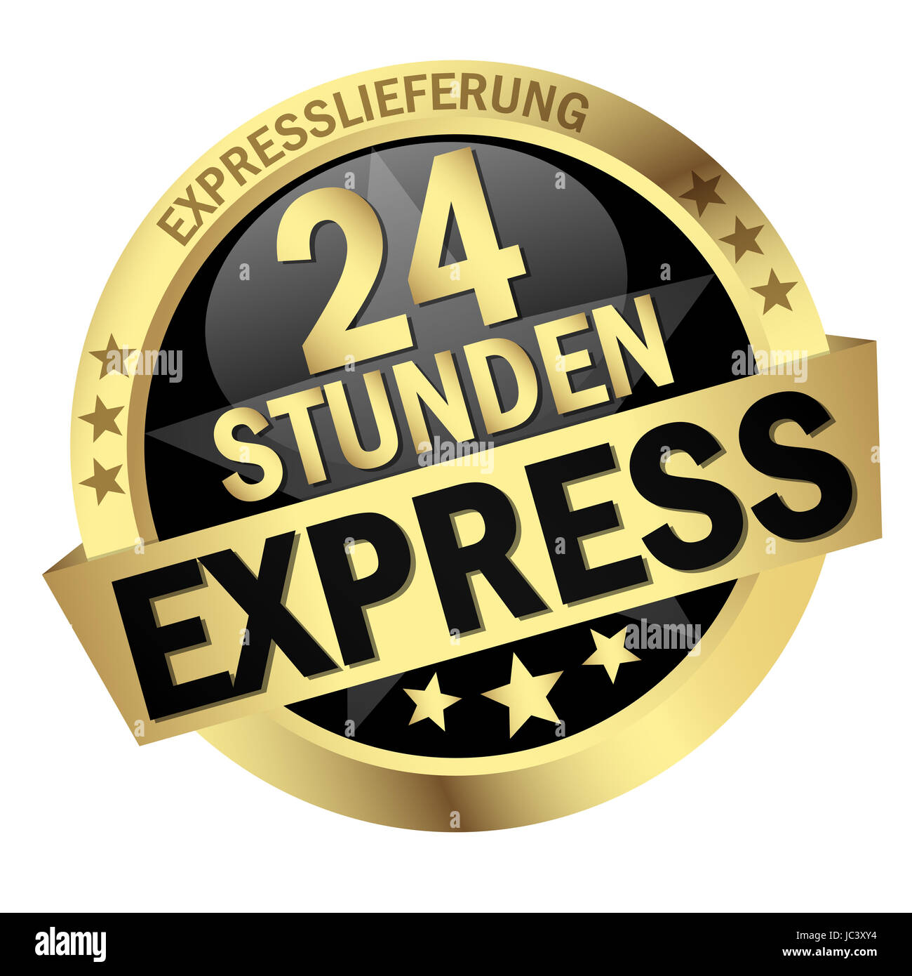 button with banner Stock Photo