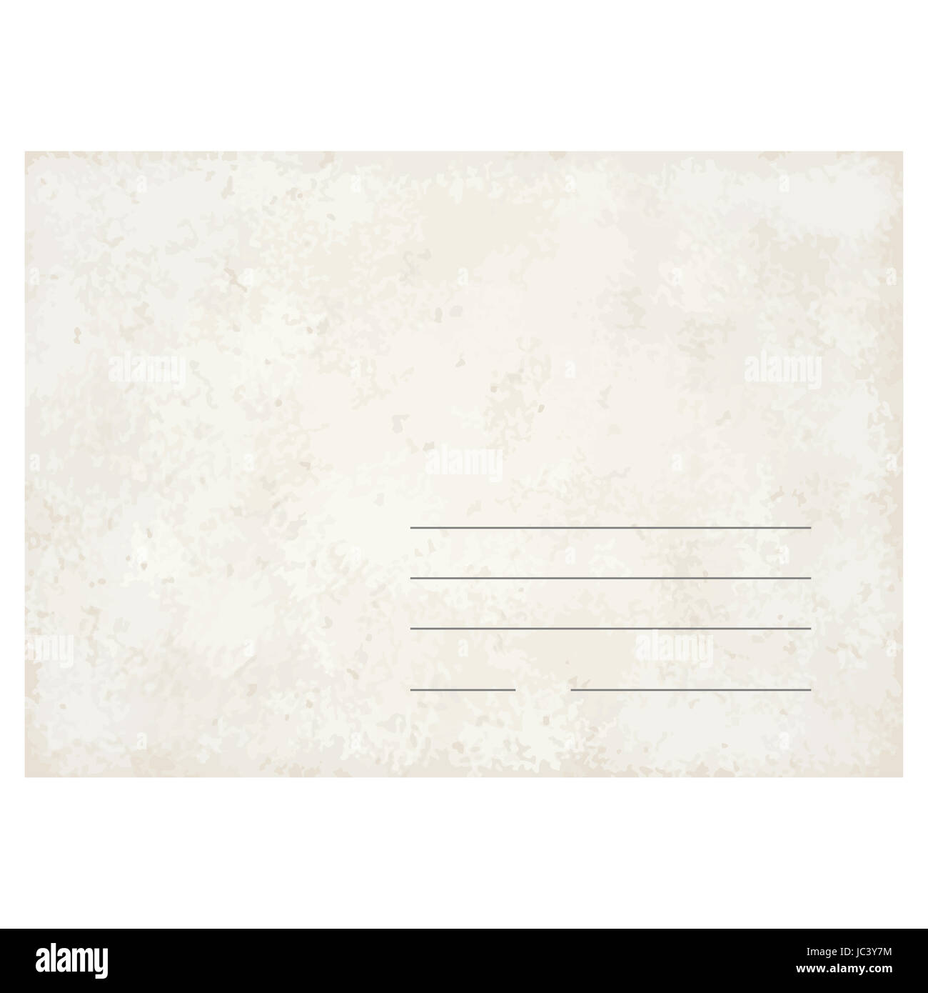 template vector of an old vintage envelope Stock Photo