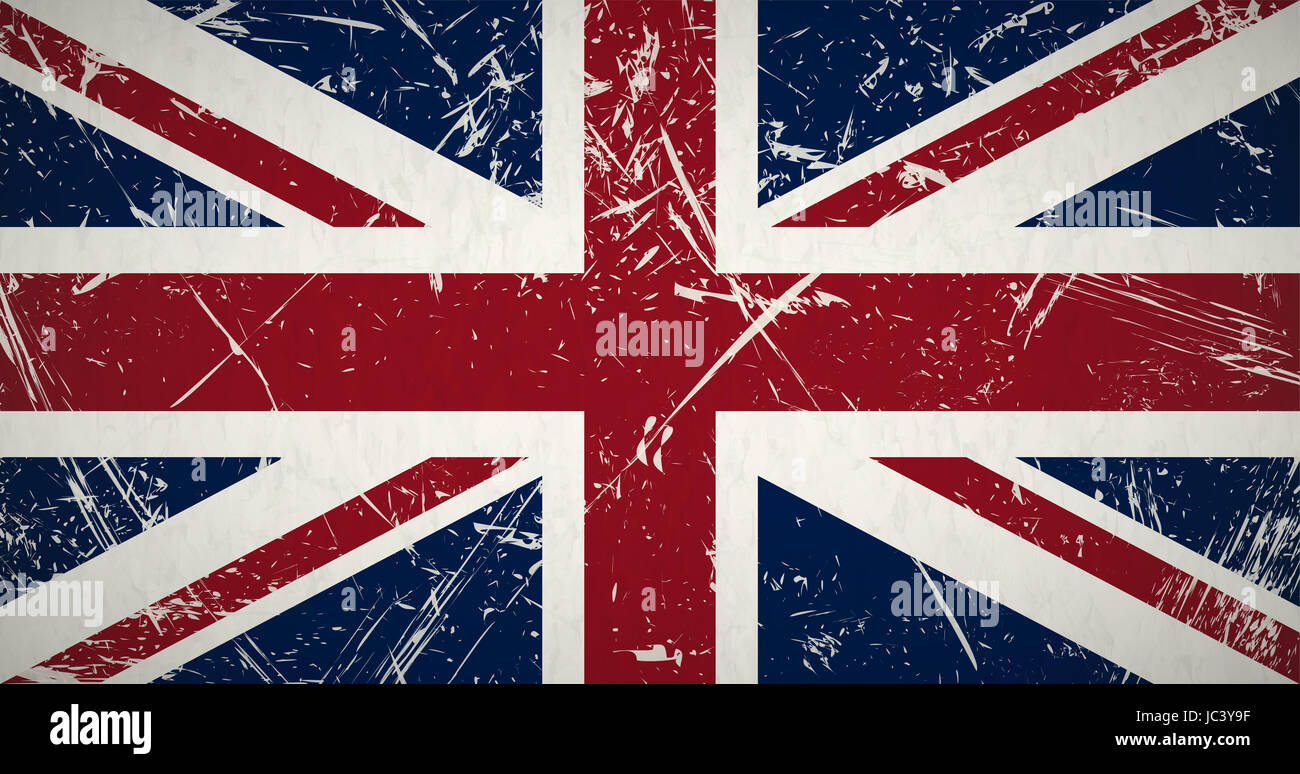 vector of retro grunge flag of the united kingdom Stock Photo - Alamy