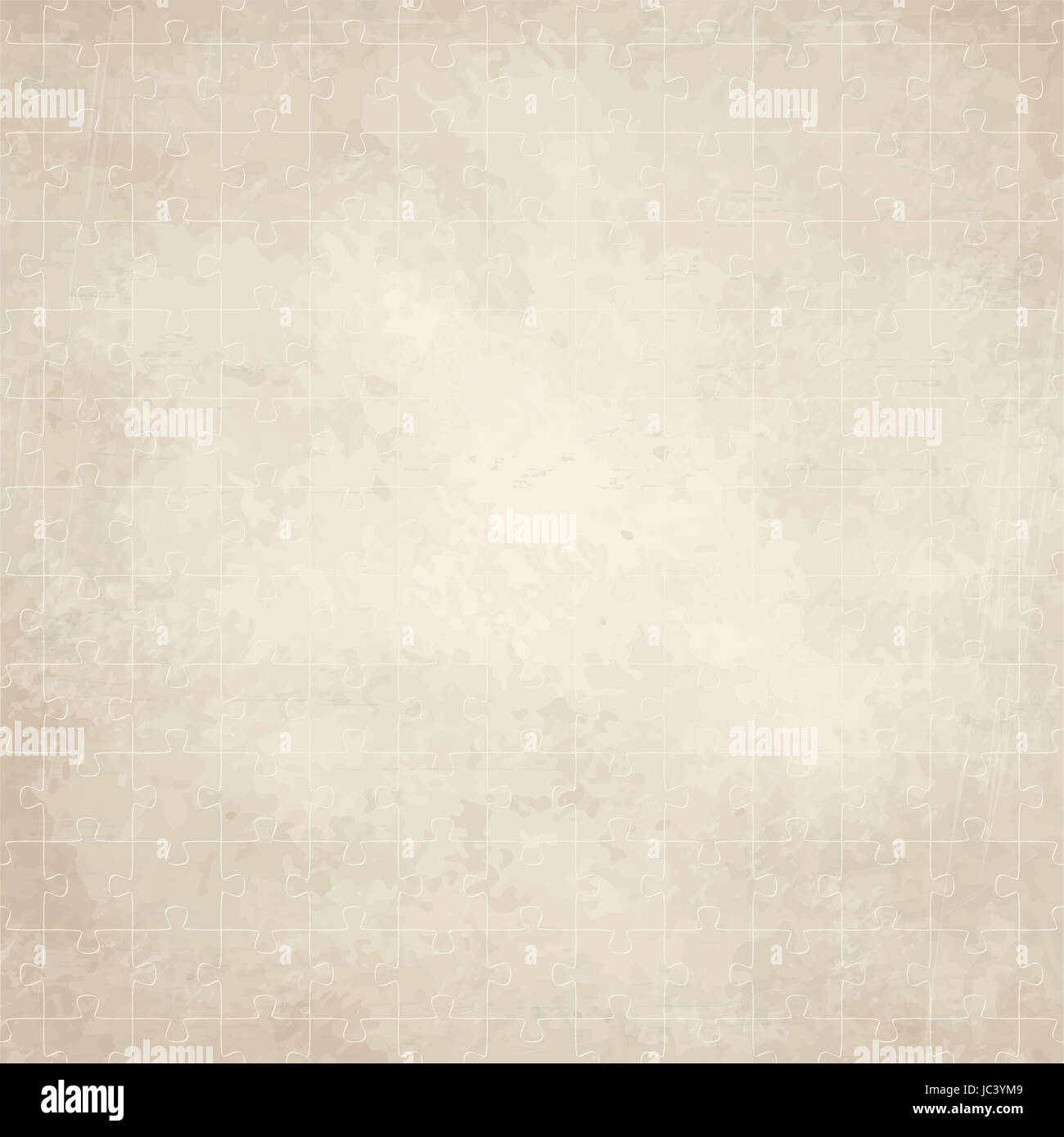 vector of old vintage paper background with puzzle Stock Photo