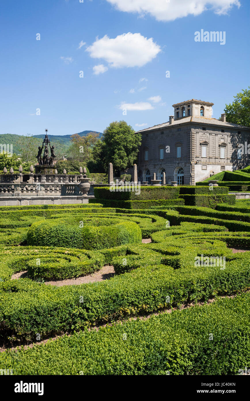 Bagnaia. Viterbo. Italy. 16th century Mannerist style Villa Lante and gardens, commissioned by Cardinal Gianfrancesco Gambara. Stock Photo