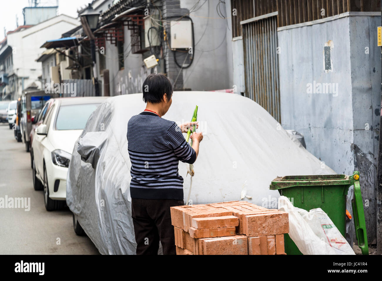 Chinese woman cleaning house hi-res stock photography and images - Alamy