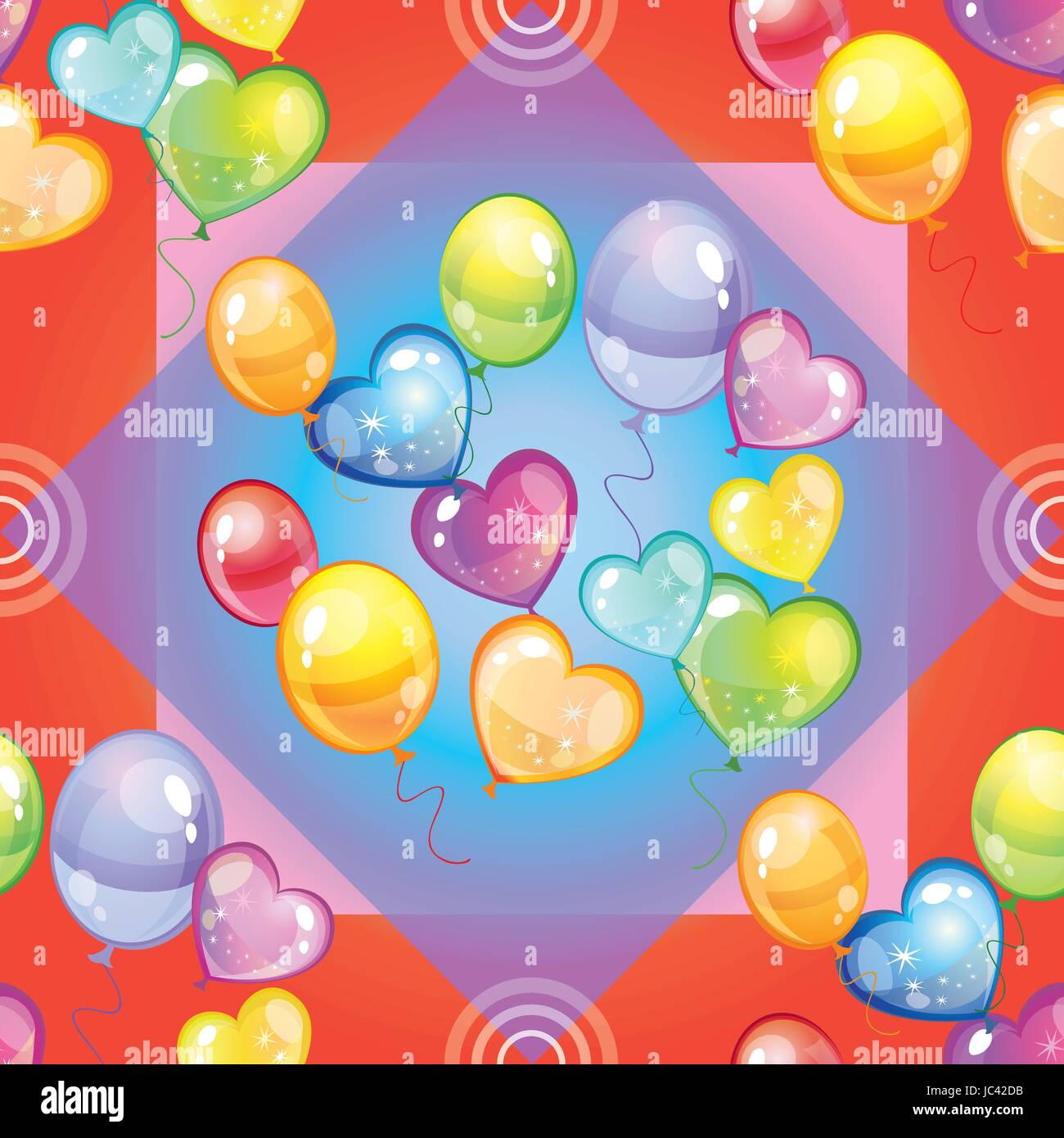 Colorful Balloon Pattern Balloons vectors hi-res stock photography and images - Alamy
