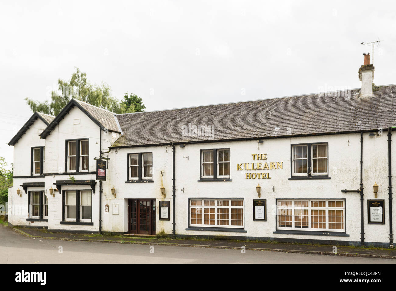 The Killearn Hotel - formerly The Black Bull - Killearn, Stirlingshire, Scotland.  Now closed Stock Photo