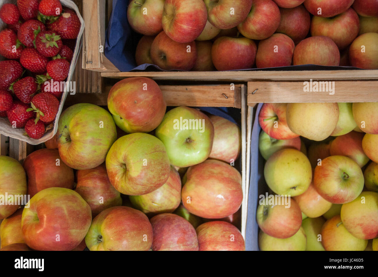 apples & strawberries Stock Photo