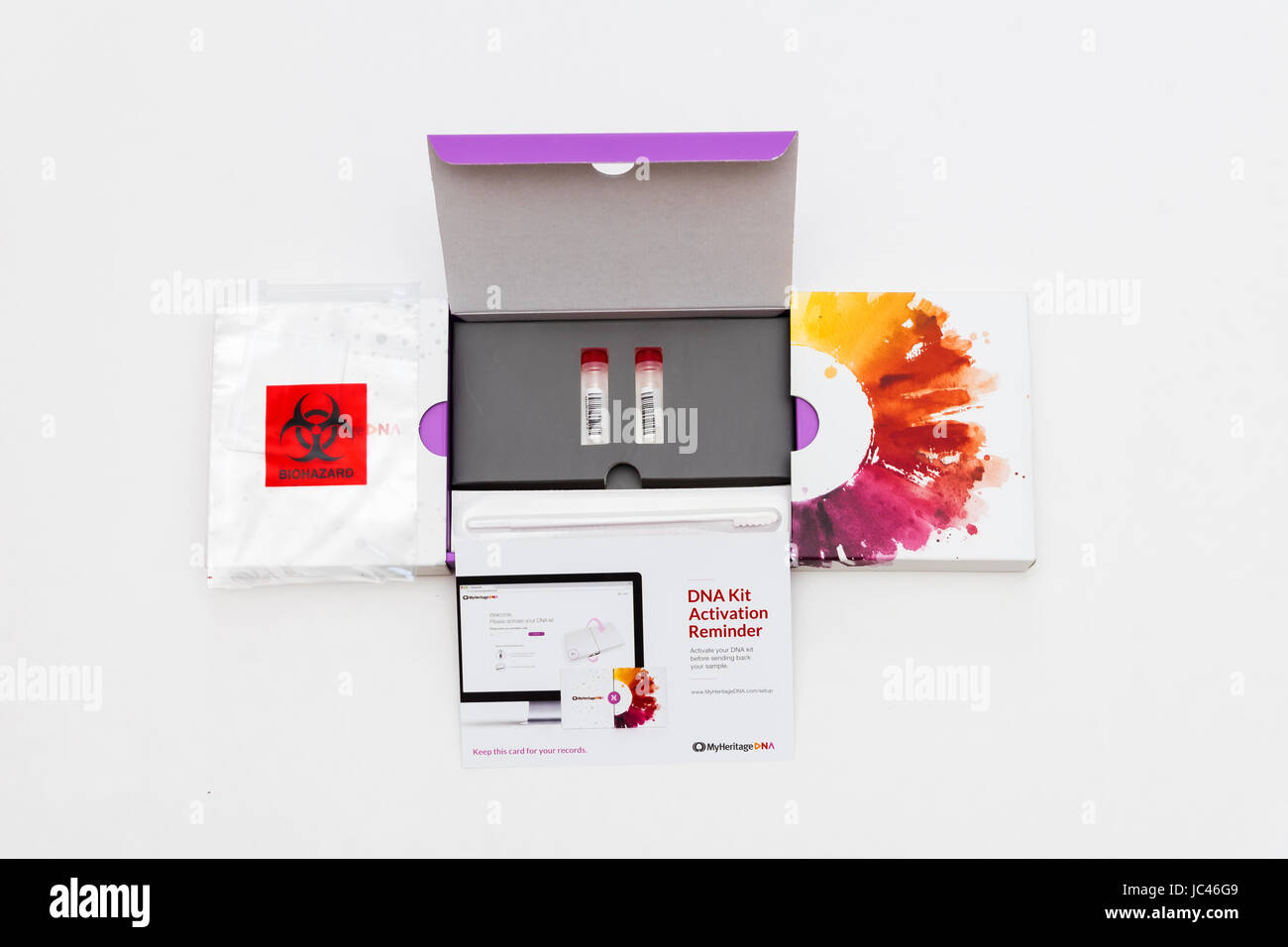 DNA test kit Stock Photo