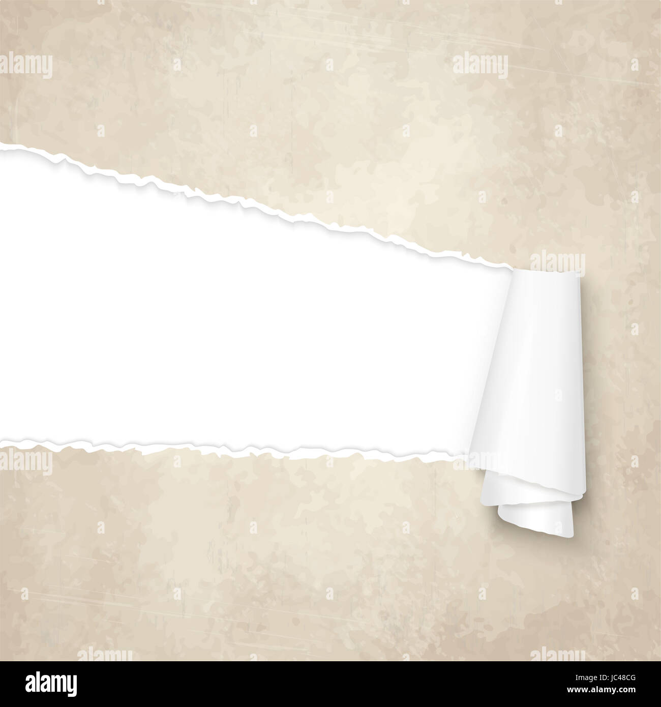 vector of ripped openold vintage paper Stock Photo - Alamy