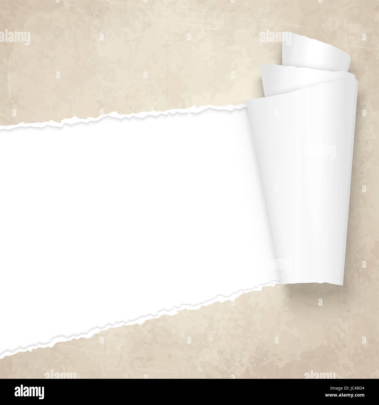 vector of ripped openold vintage paper Stock Photo - Alamy
