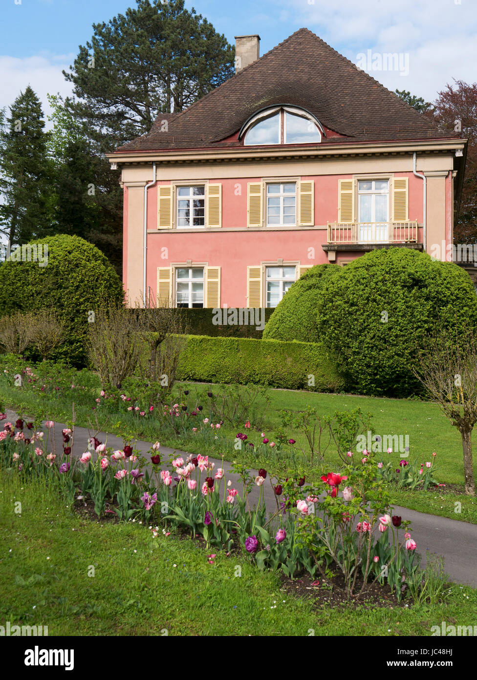 mansion built by Alber Speer senior, Stiegeler Park gardens, Constance, Baden-Württemberg, Germany, Europe Stock Photo