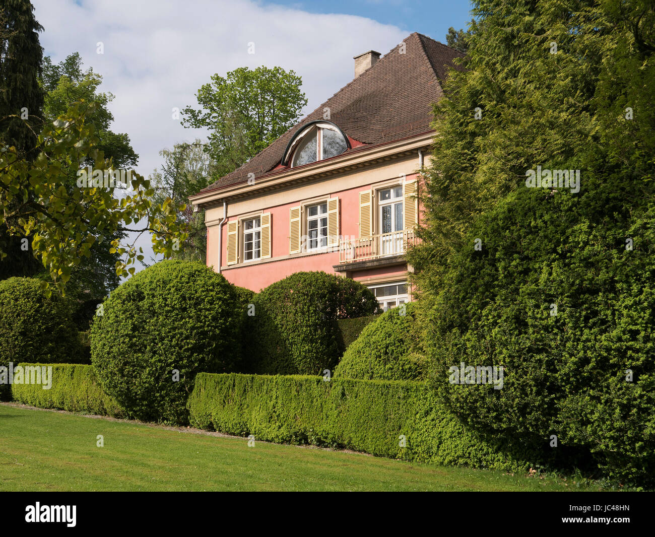 mansion built by Alber Speer senior, Stiegeler Park gardens, Constance, Baden-Württemberg, Germany, Europe Stock Photo