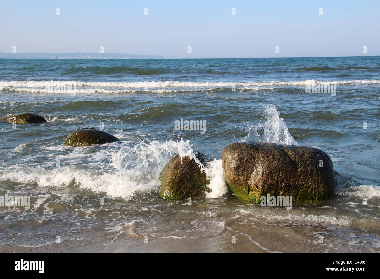 stones on the beach island of rügen Stock Photo