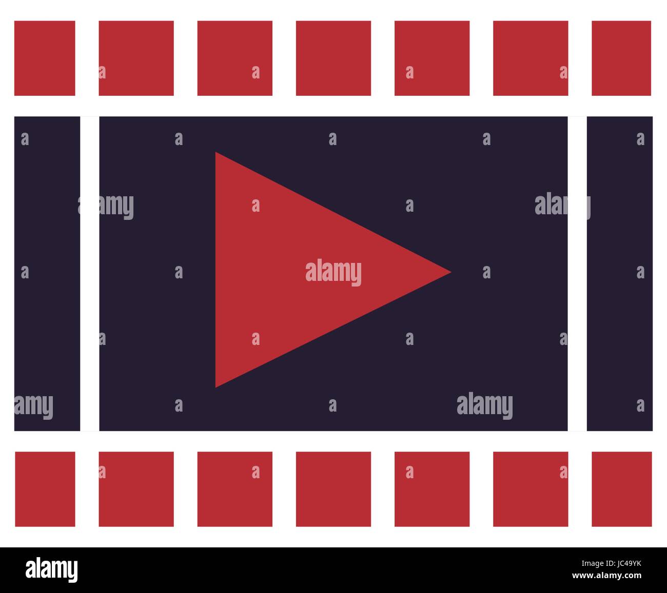 movie film strip icon play button Stock Vector Image & Art - Alamy