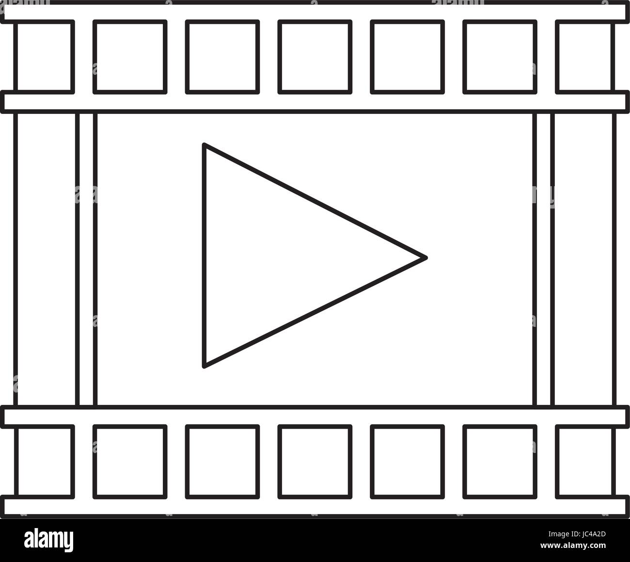movie film strip icon play button Stock Vector Image & Art - Alamy