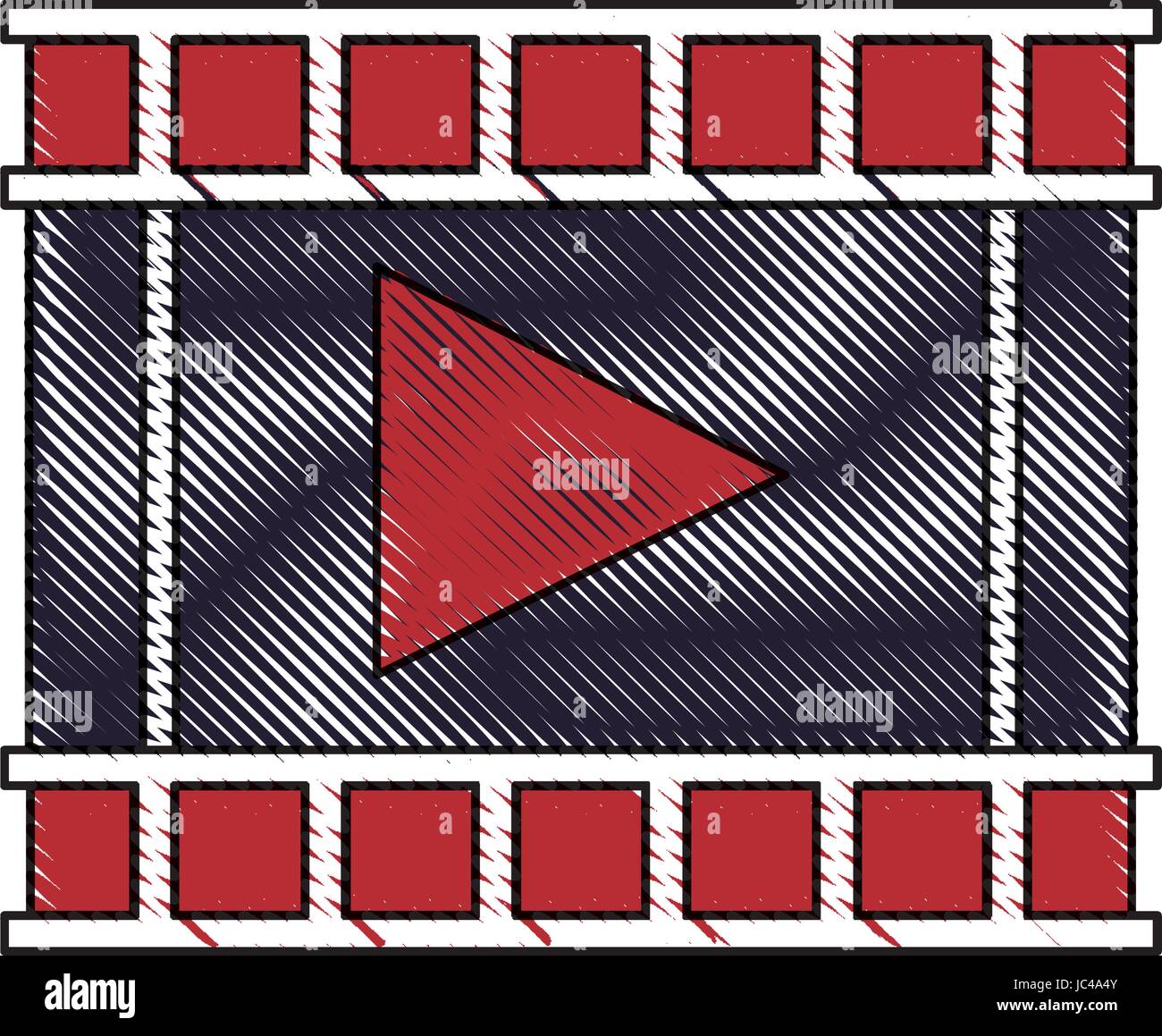 movie film strip icon play button Stock Vector Image & Art - Alamy