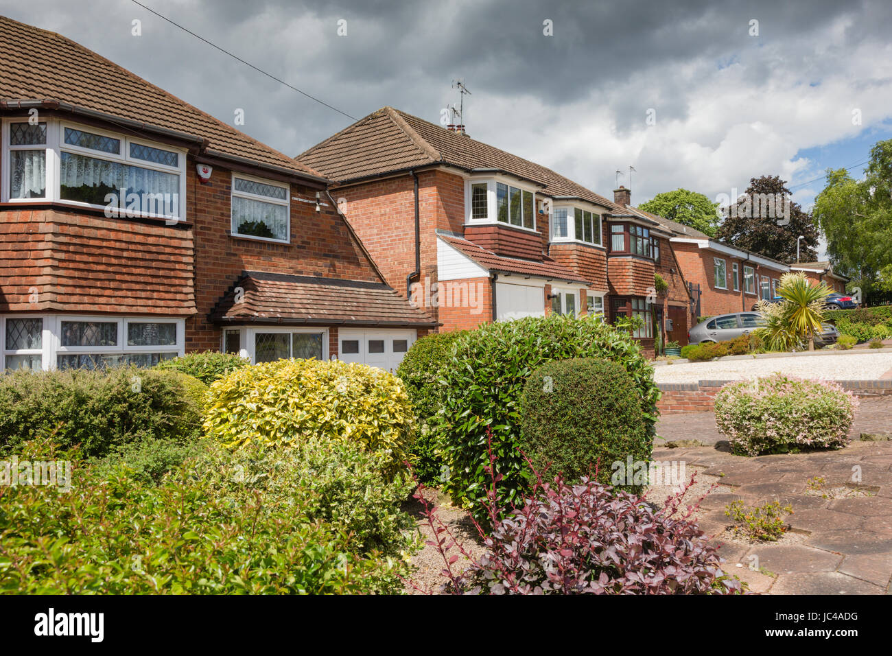 Private owned houses Halesowen UK West Midlands occupiers Stock Photo