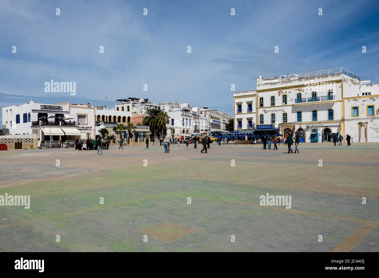 Place Moulay Hassan square in Morocco's Essaouira Stock Photo