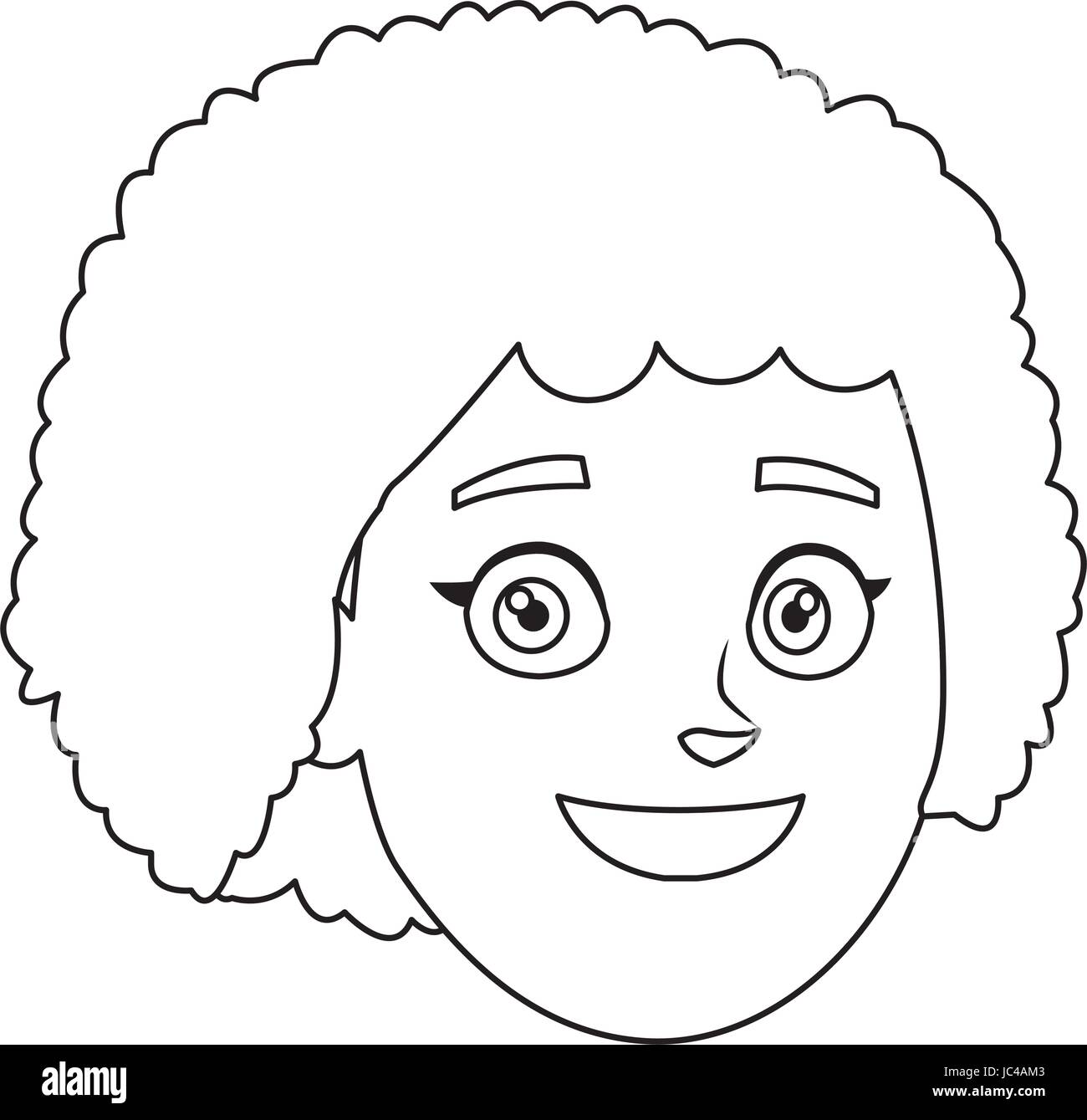 woman cartoon young portrait character female Stock Vector Image & Art