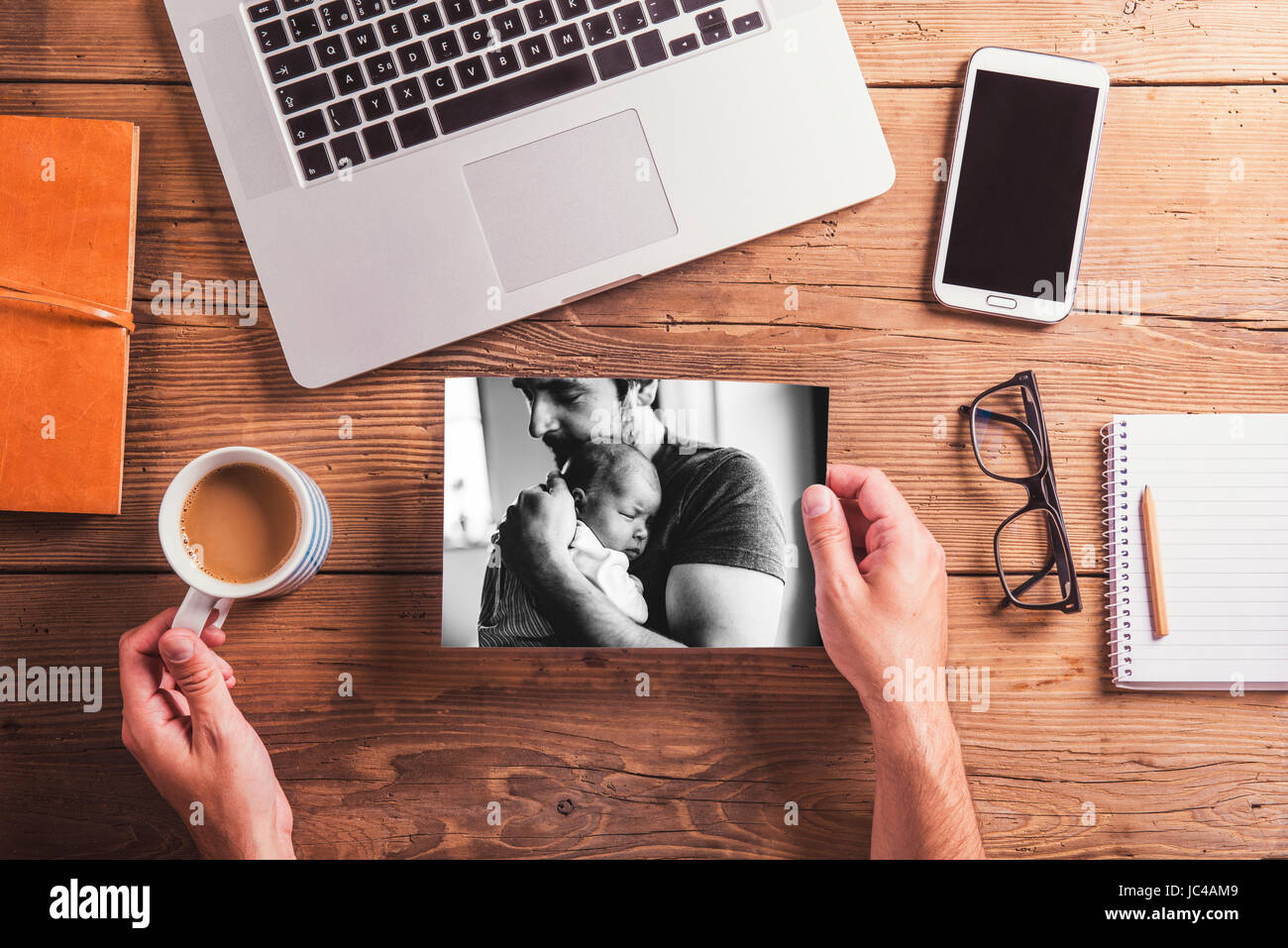 Fathers day concept. Office desk. Studio shot Stock Photo Alamy