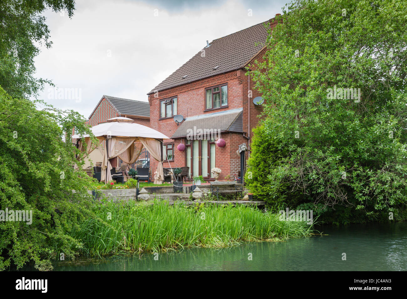 Architecture new houses on canal hires stock photography and images
