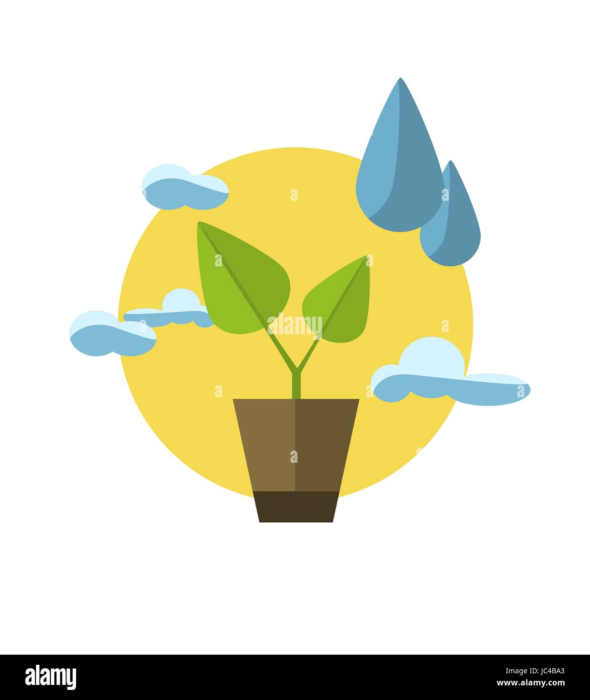 concept illustration with icon of ecology  Stock Vector