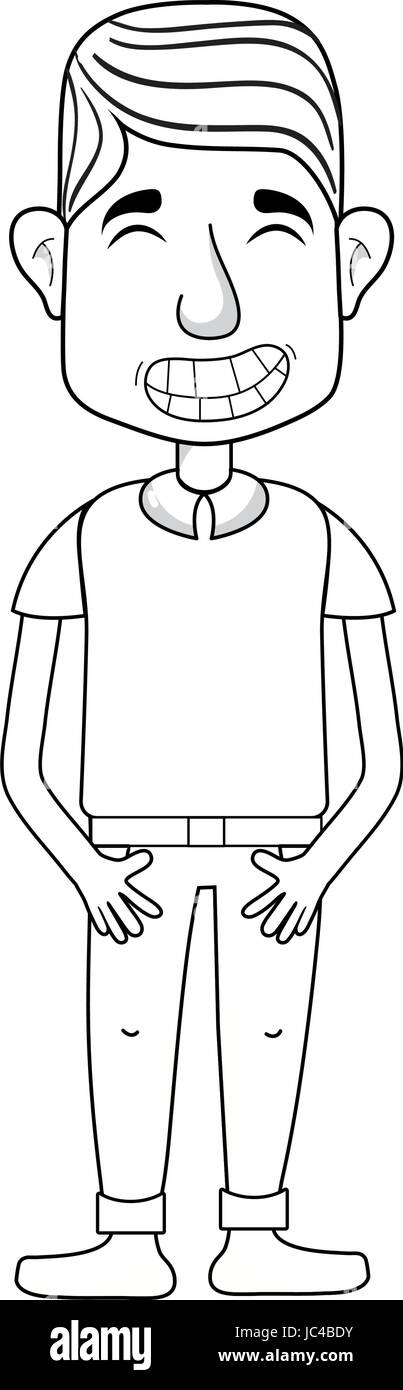 line man with casual clothes and hairstyle Stock Vector Image & Art - Alamy