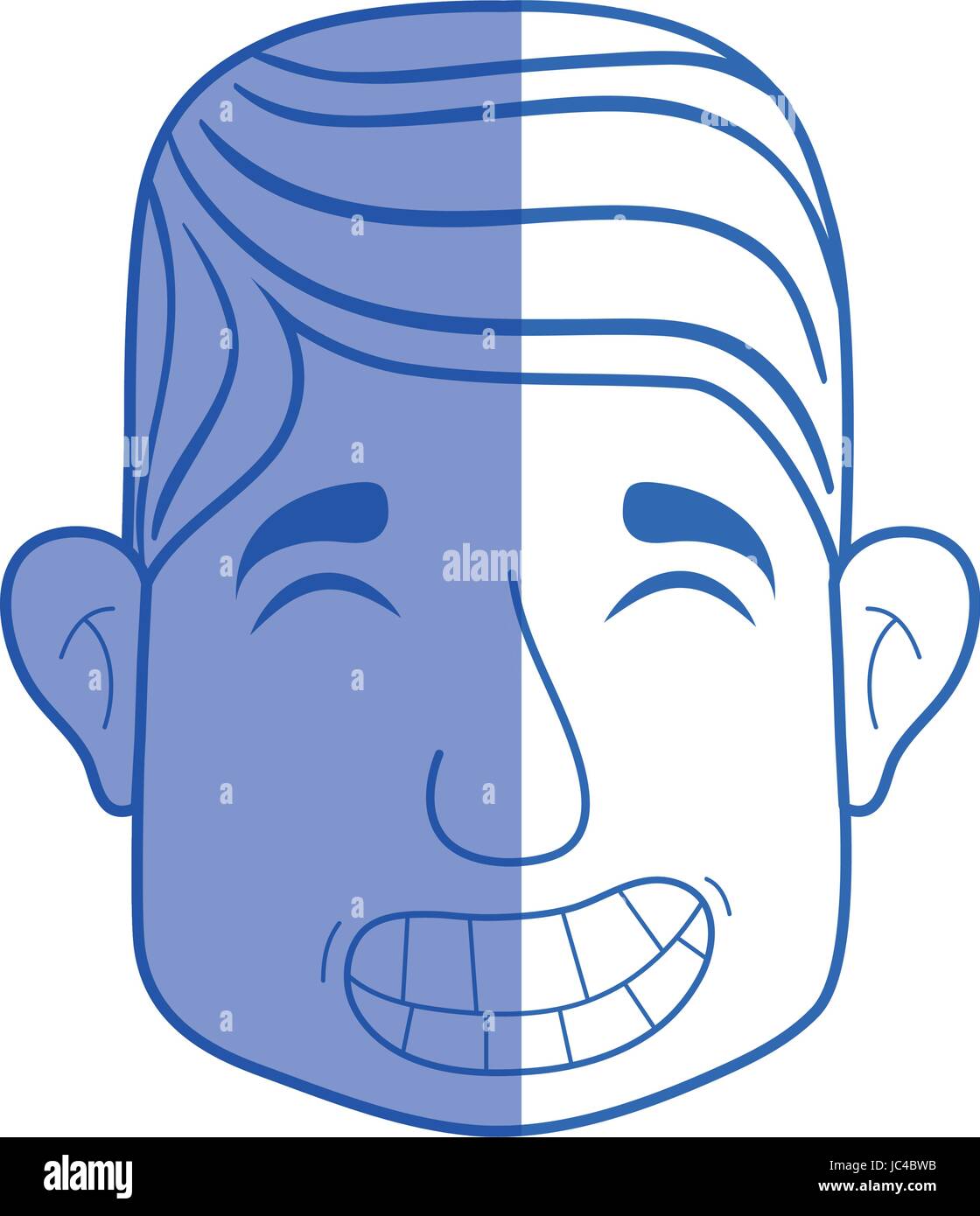silhouette man head with face and hairstyle Stock Vector Image & Art ...