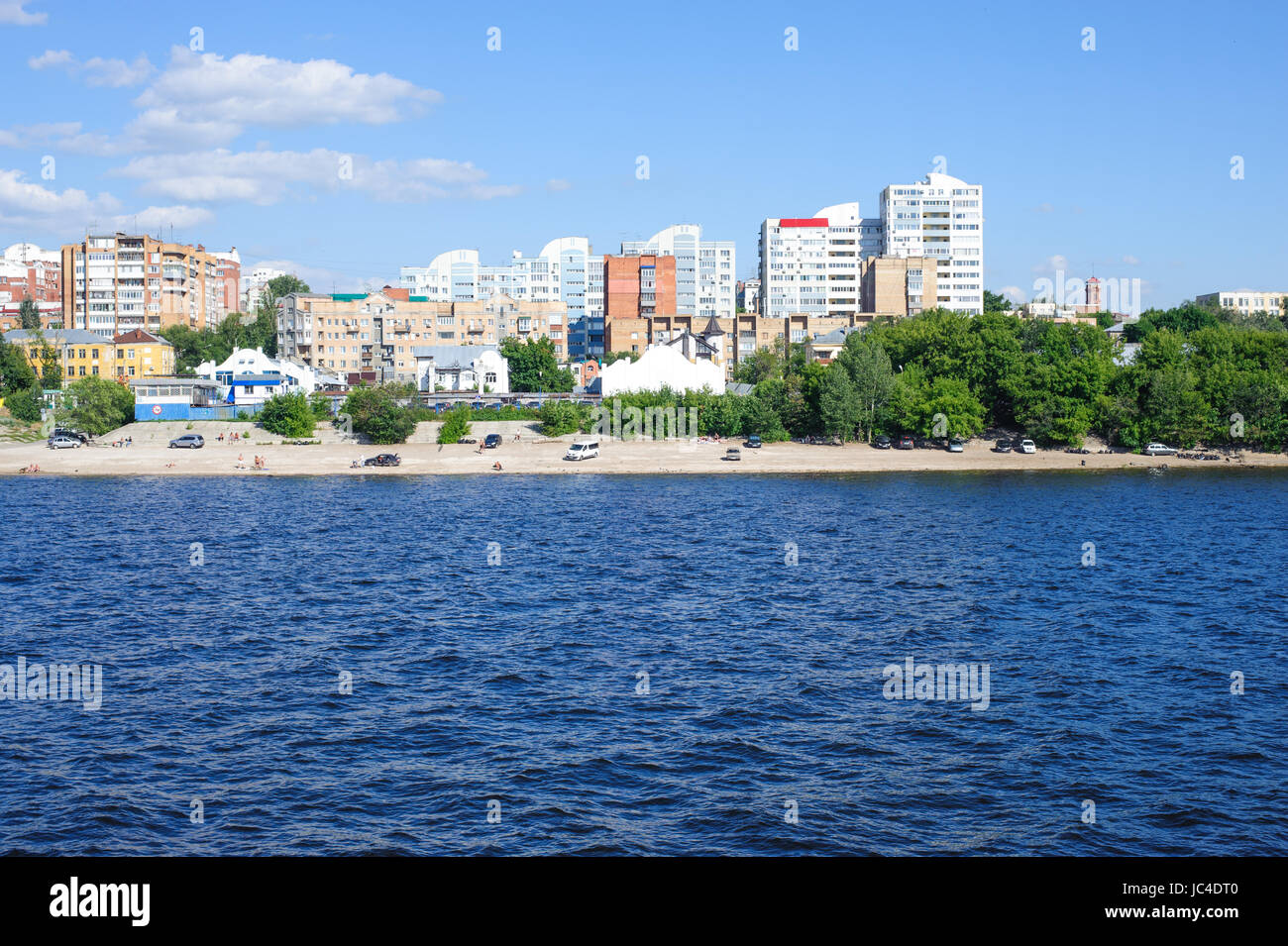 Samara, Russia 29 june 2016, Beautiful view on Samara city from Volga