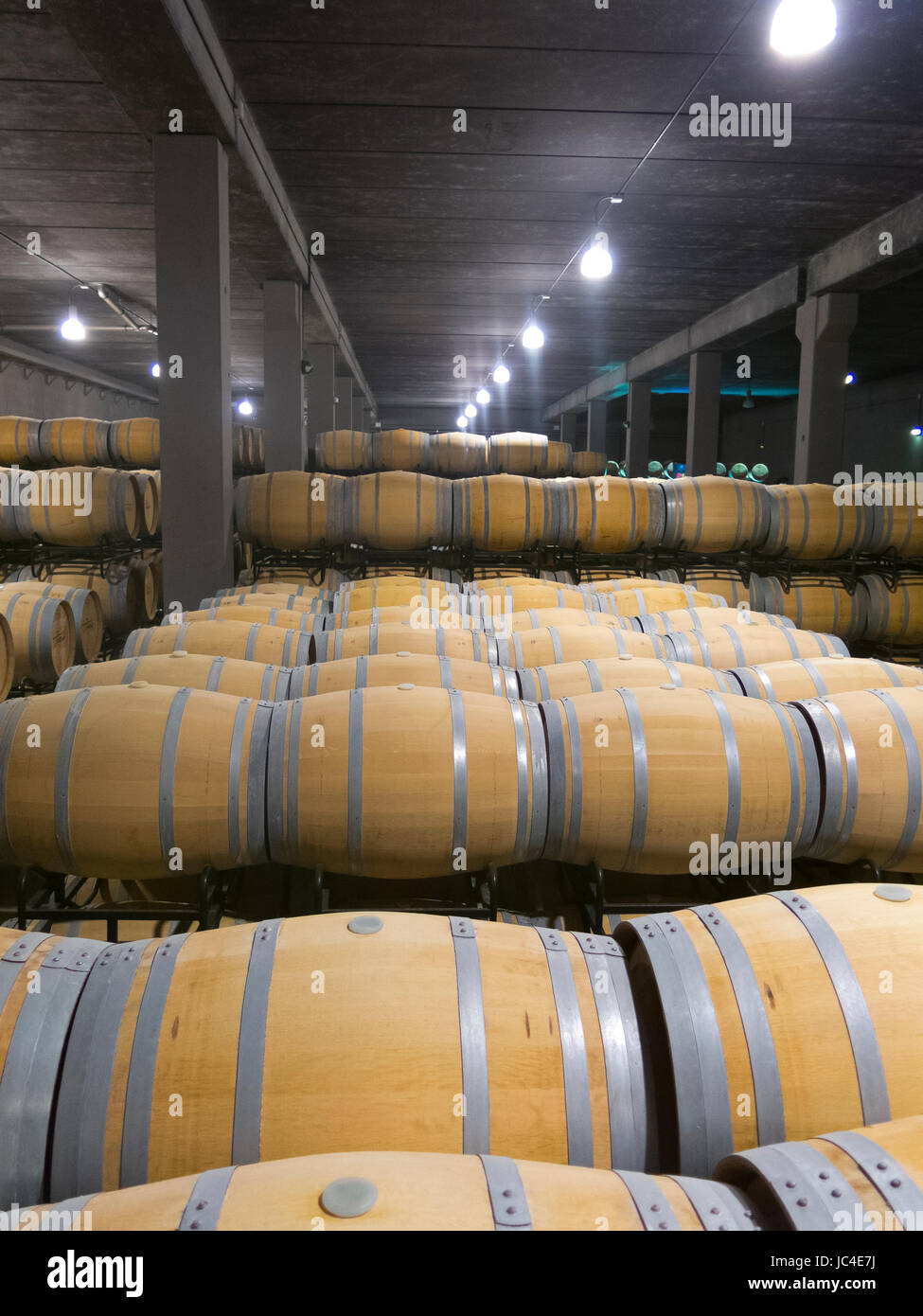 Indoor Photo Of Wooden Barrels In Old Winery La Rioja The Largest Wine Producing Region In 
