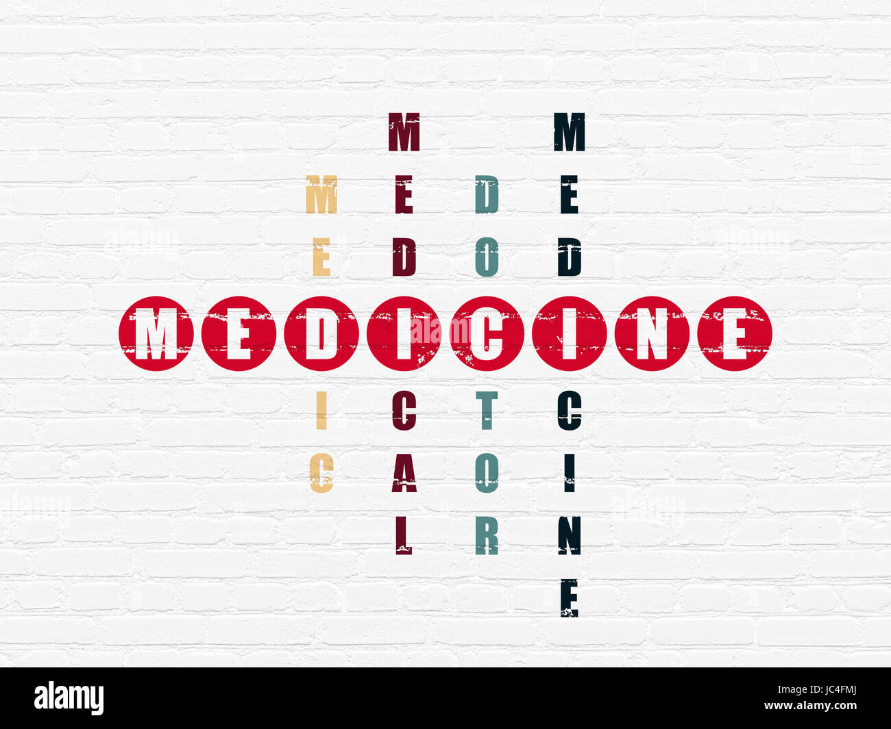 Medicine concept Medicine in Crossword Puzzle Stock Photo Alamy