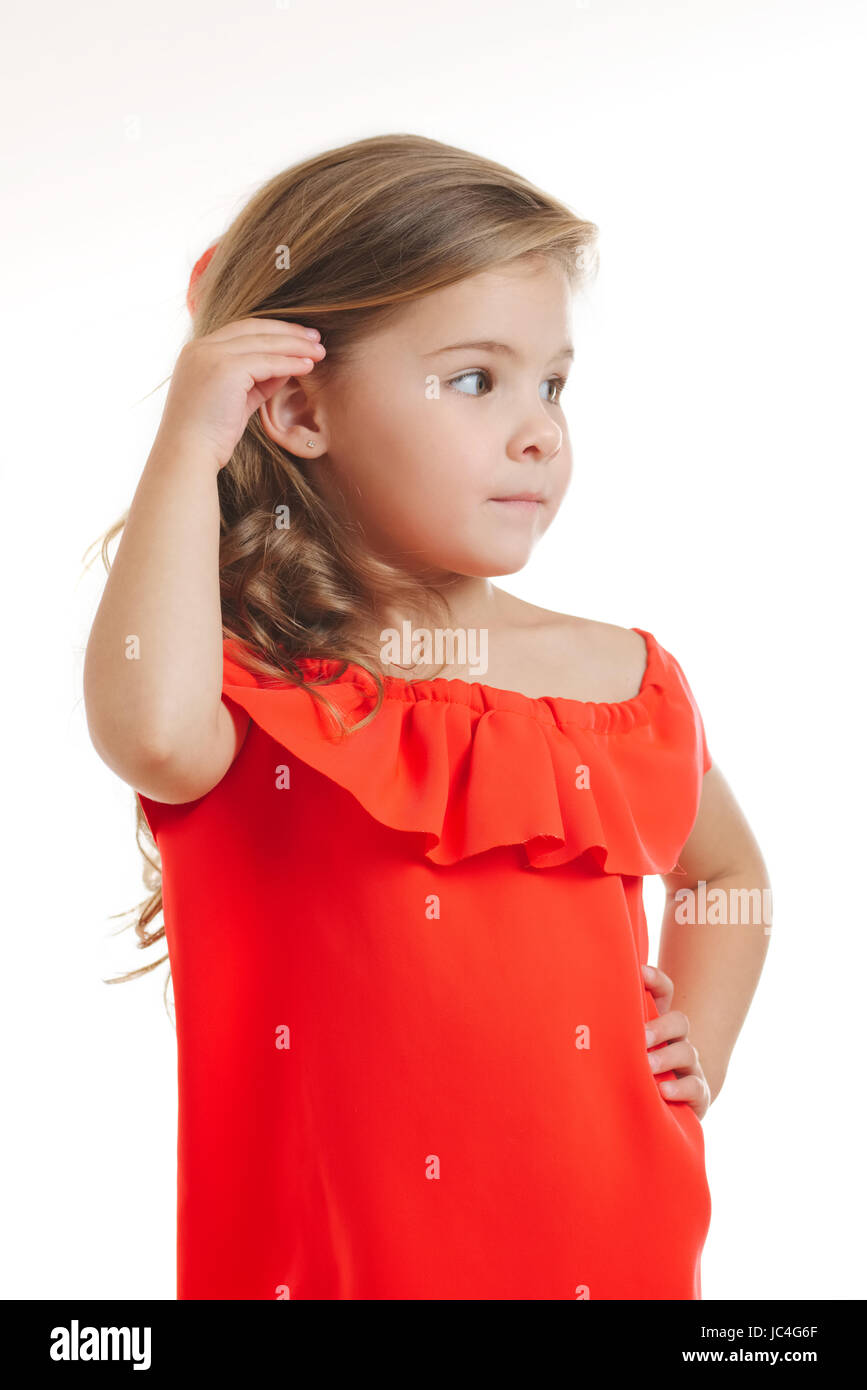 young beautiful girl with long hair Stock Photo