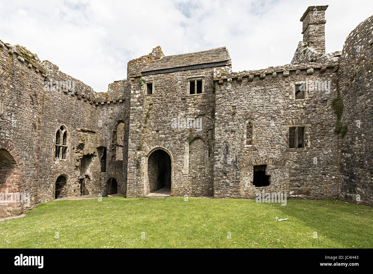 Weobley Castle, 14th century fortified manor house, Gower, Wales, UK