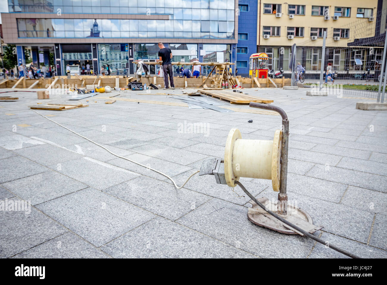 Extension cord construction site hires stock photography and images Alamy